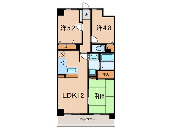 プレステージ明石大久保Ⅲ(404)の物件間取画像